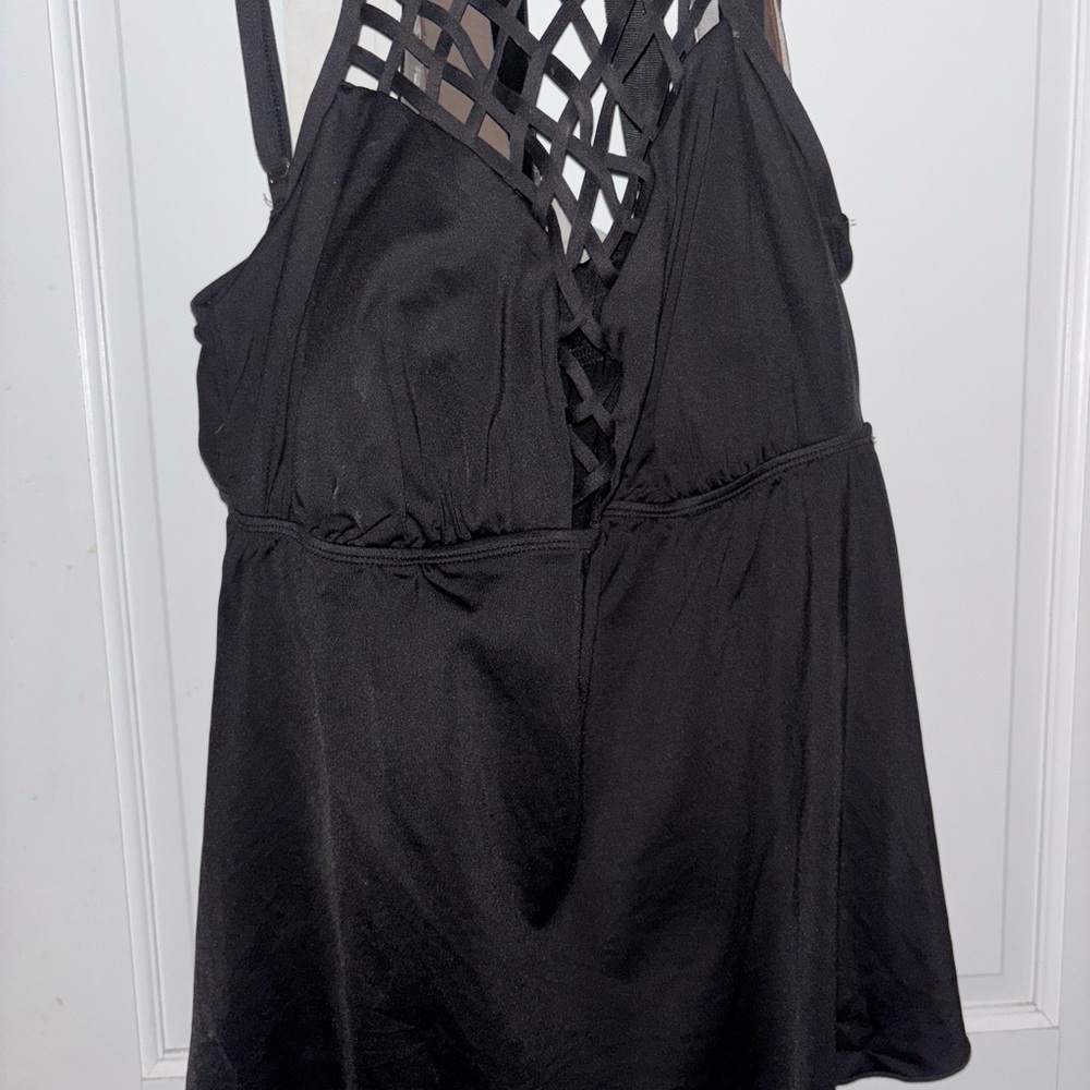 Apt. 9 Black Asymmetrical Cut Out Camisole